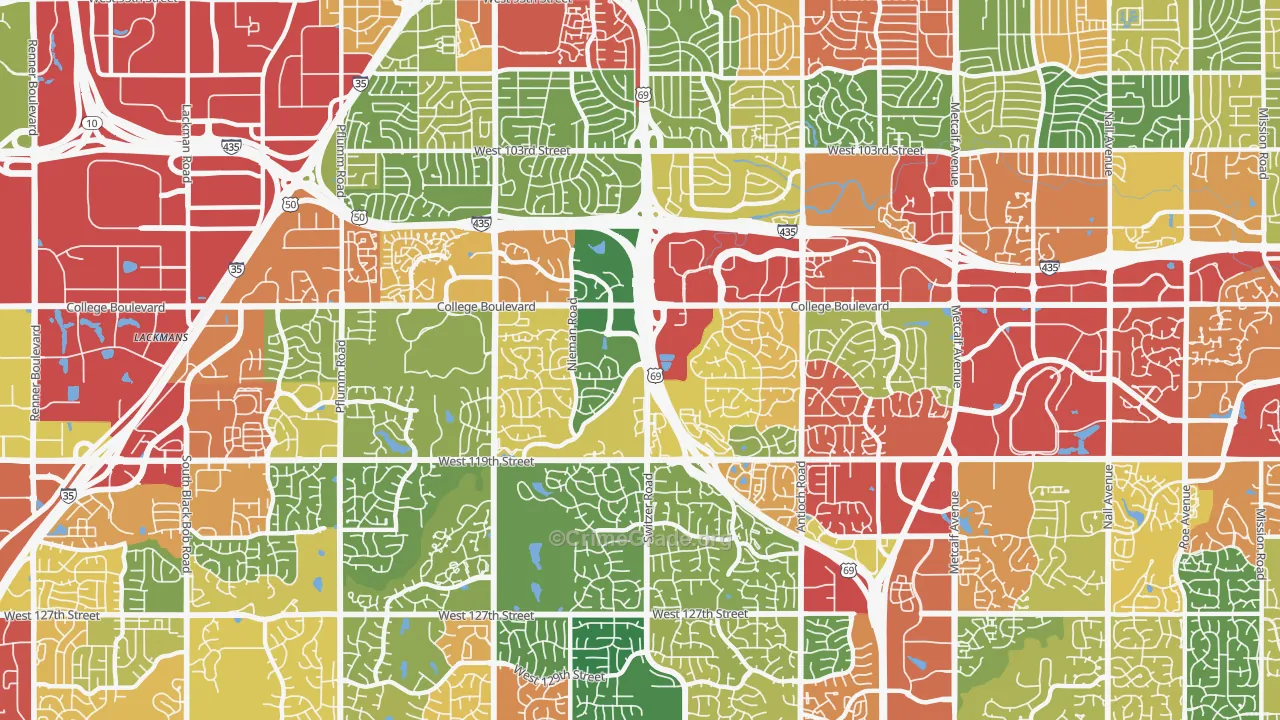 66210, KS Map of Theft Rates