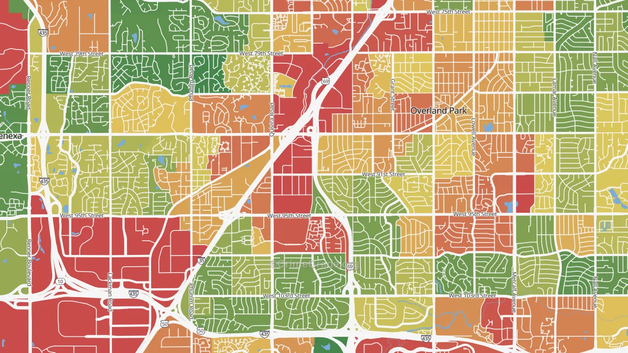 66214, KS Map of Theft Rates