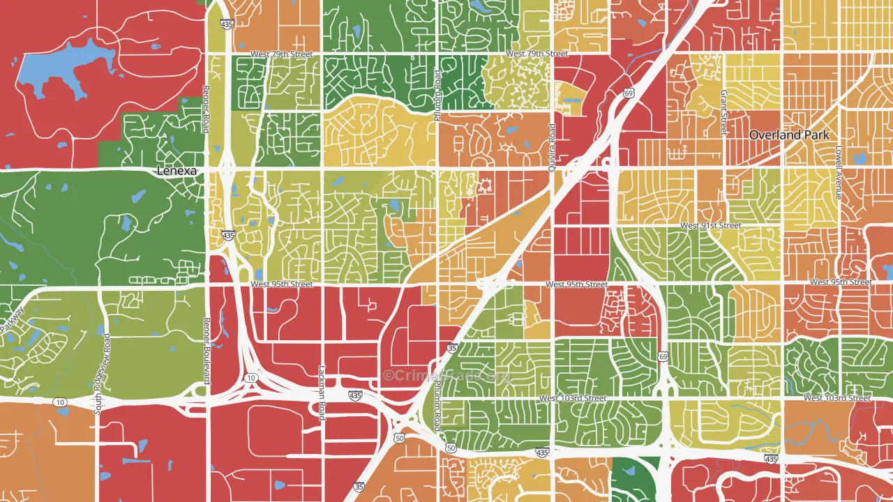 66215, KS Map of Theft Rates