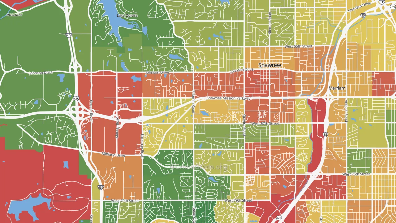 66216, KS Map of Theft Rates