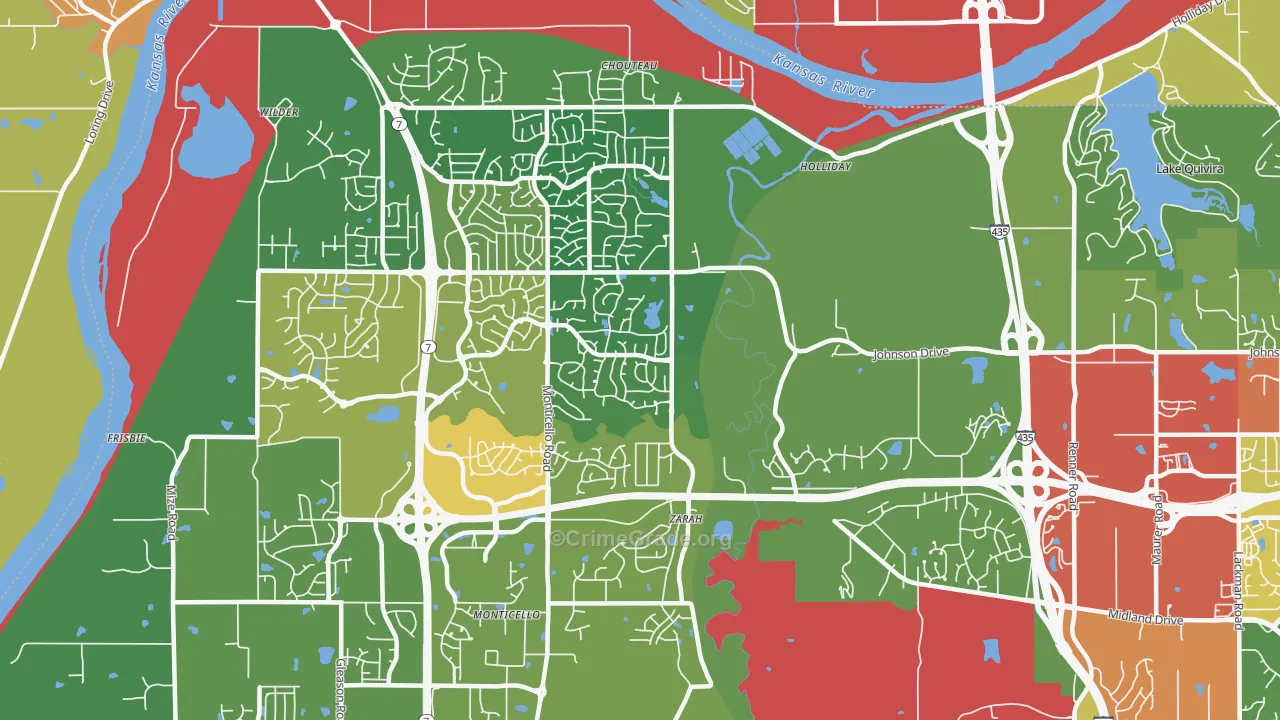 66218, KS Map of Theft Rates