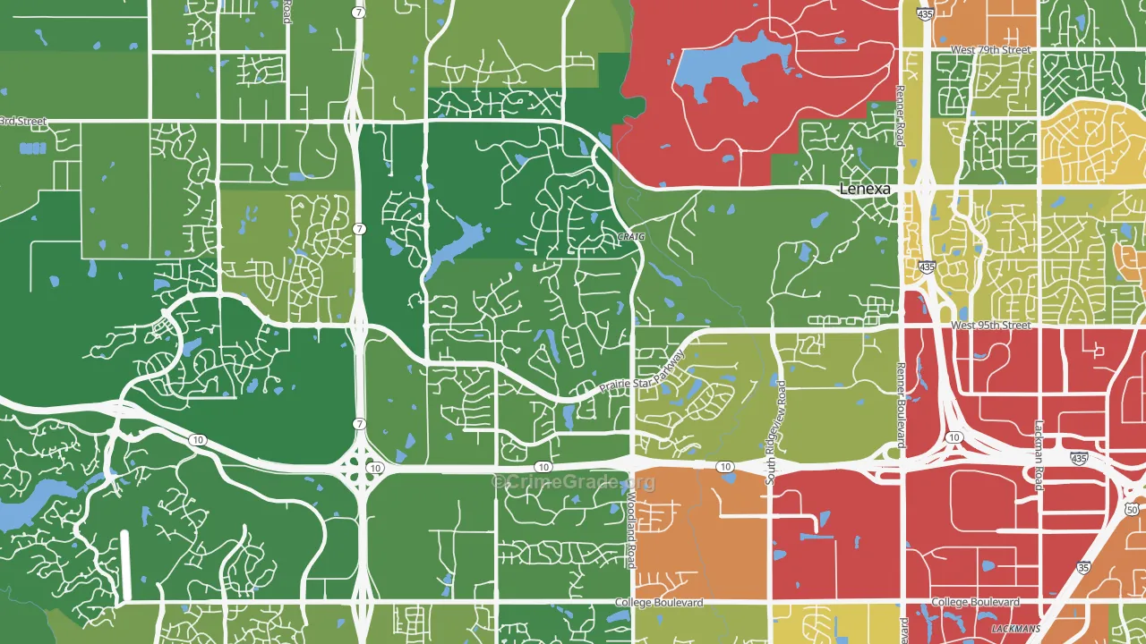 66220, KS Map of Theft Rates