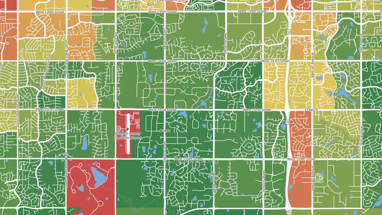 66221, KS Map of Theft Rates