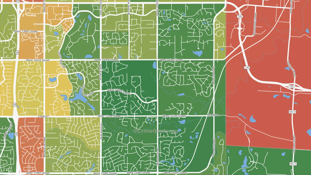 66224, KS Map of Theft Rates