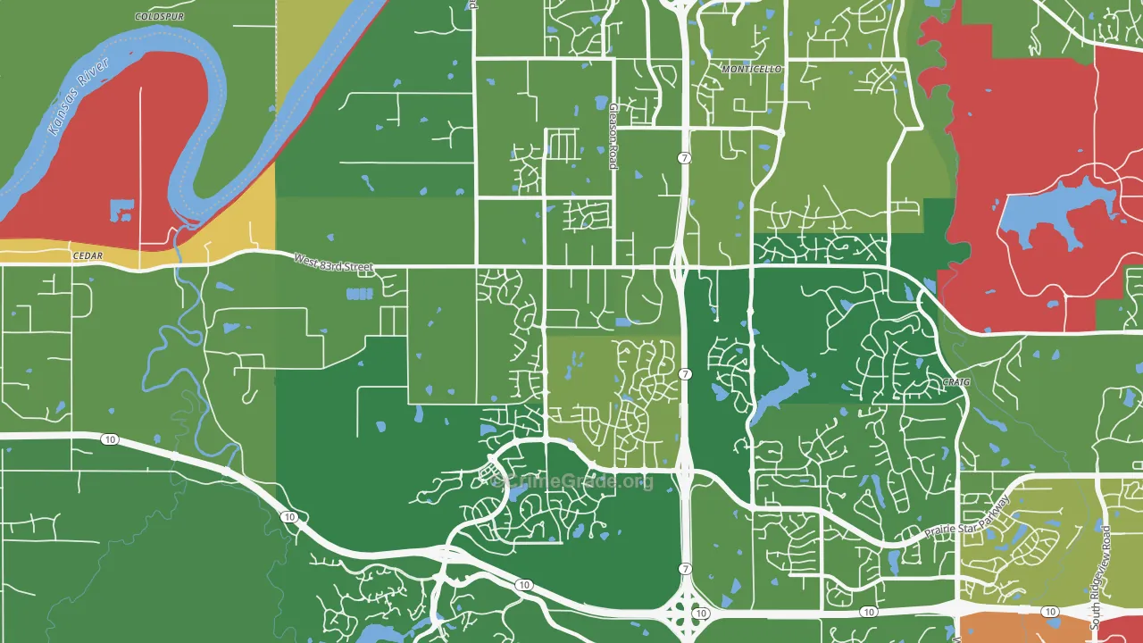 66227, KS Map of Theft Rates