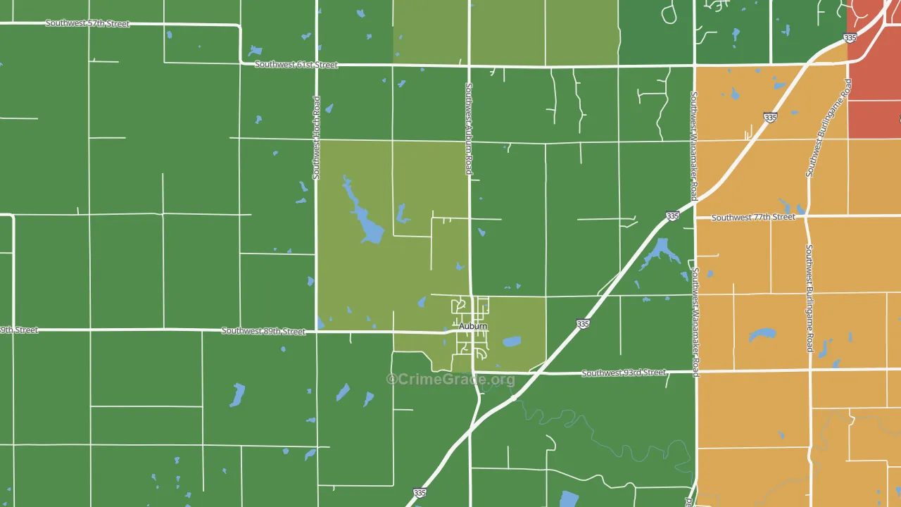 66402, KS Map of Theft Rates