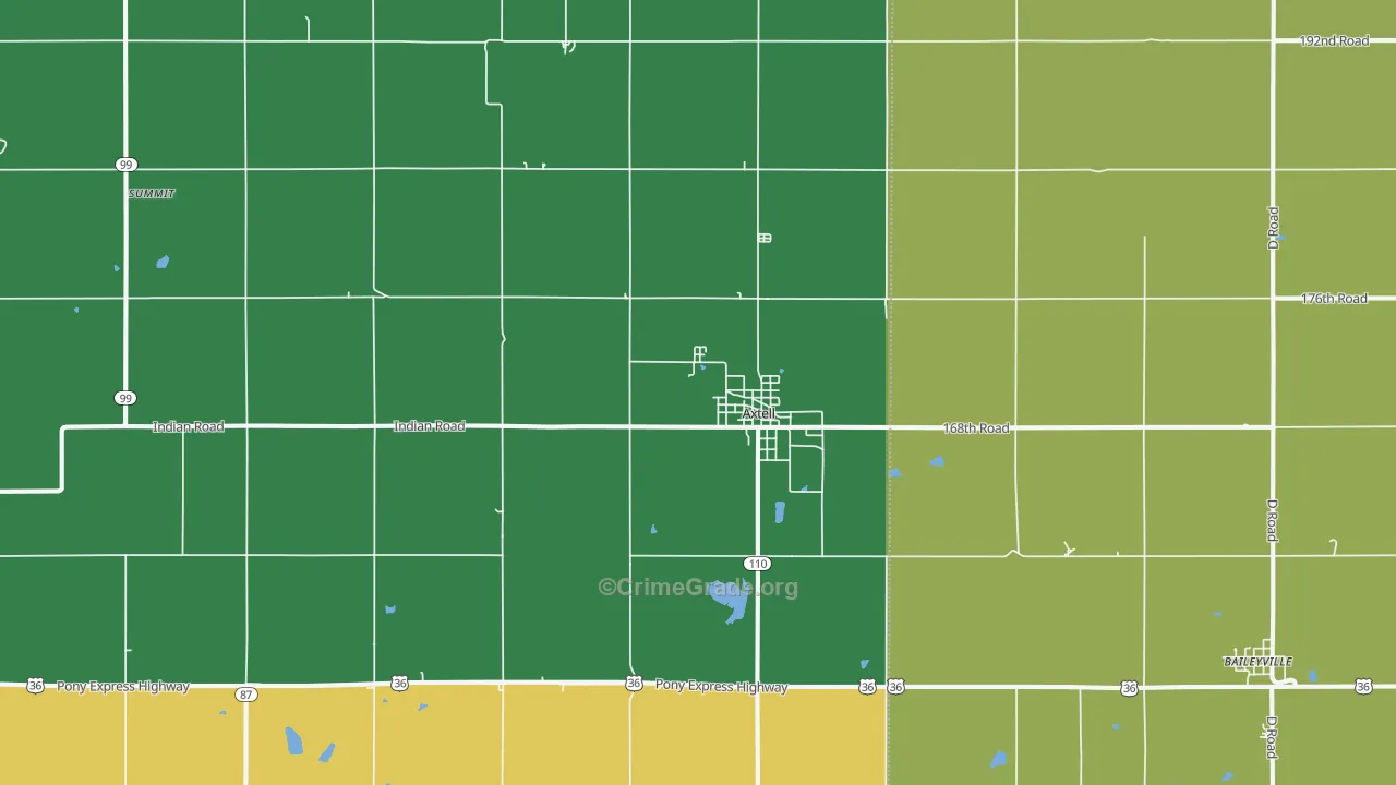 66403, KS Map of Theft Rates