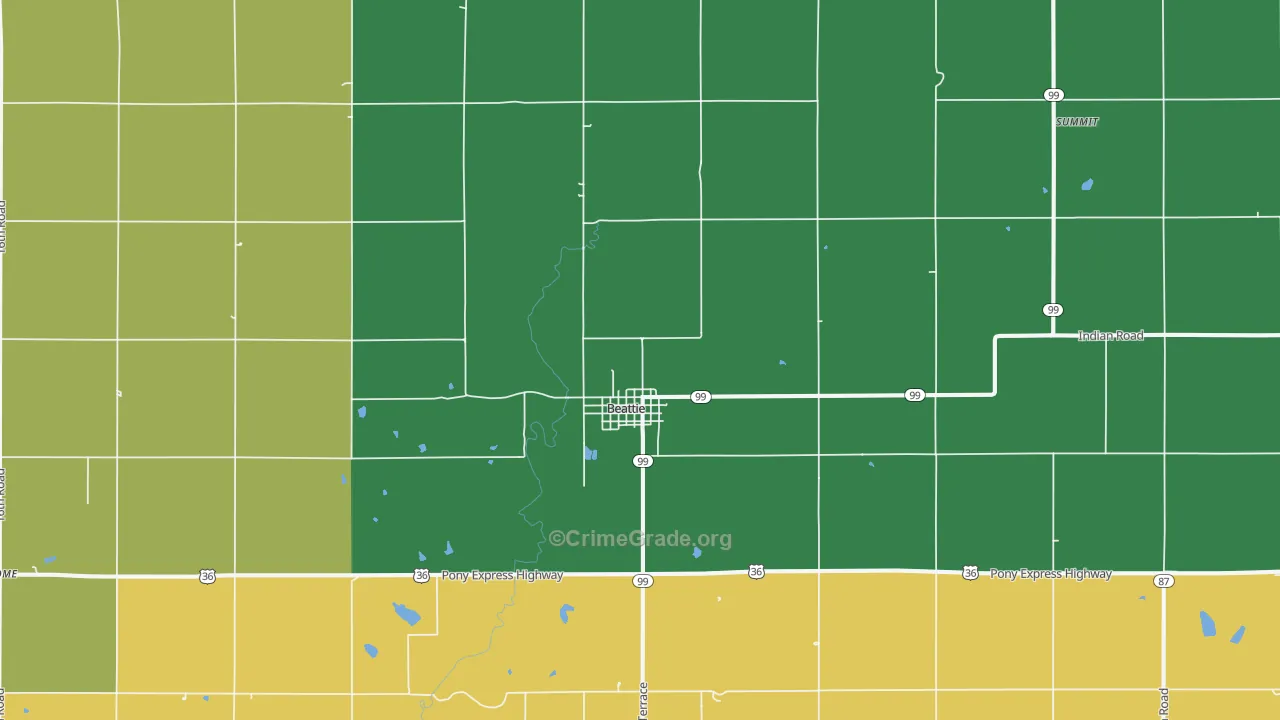 66406, KS Map of Theft Rates