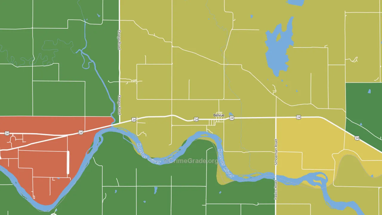 66407, KS Map of Theft Rates