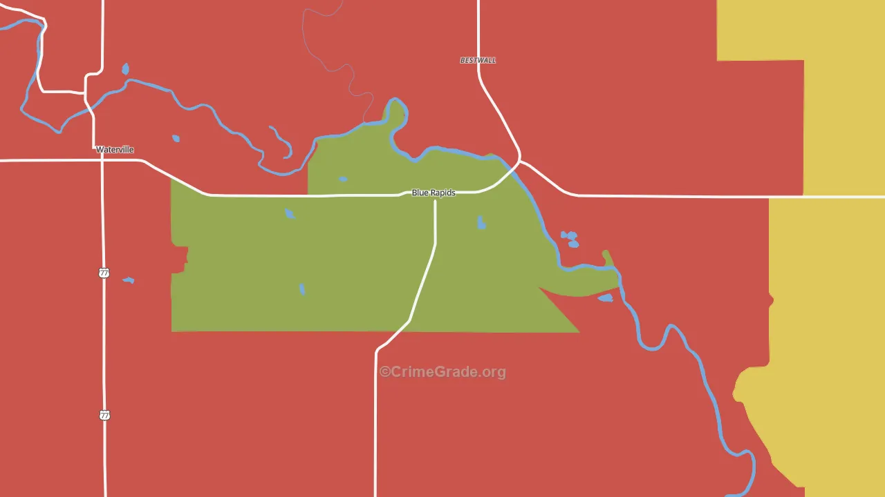 66411, KS Map of Theft Rates