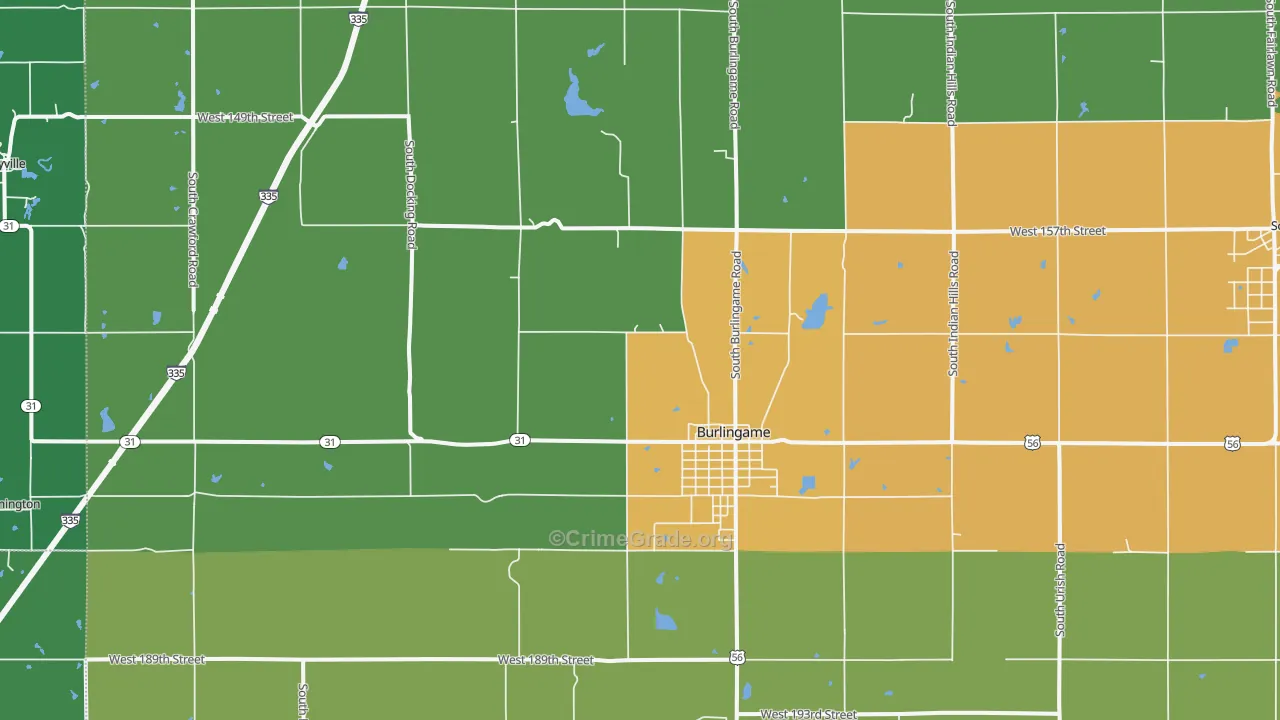 66413, KS Map of Theft Rates
