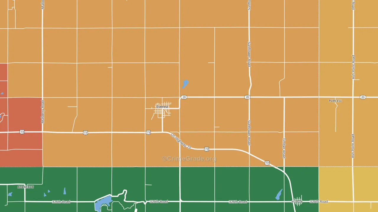 66424, KS Map of Theft Rates