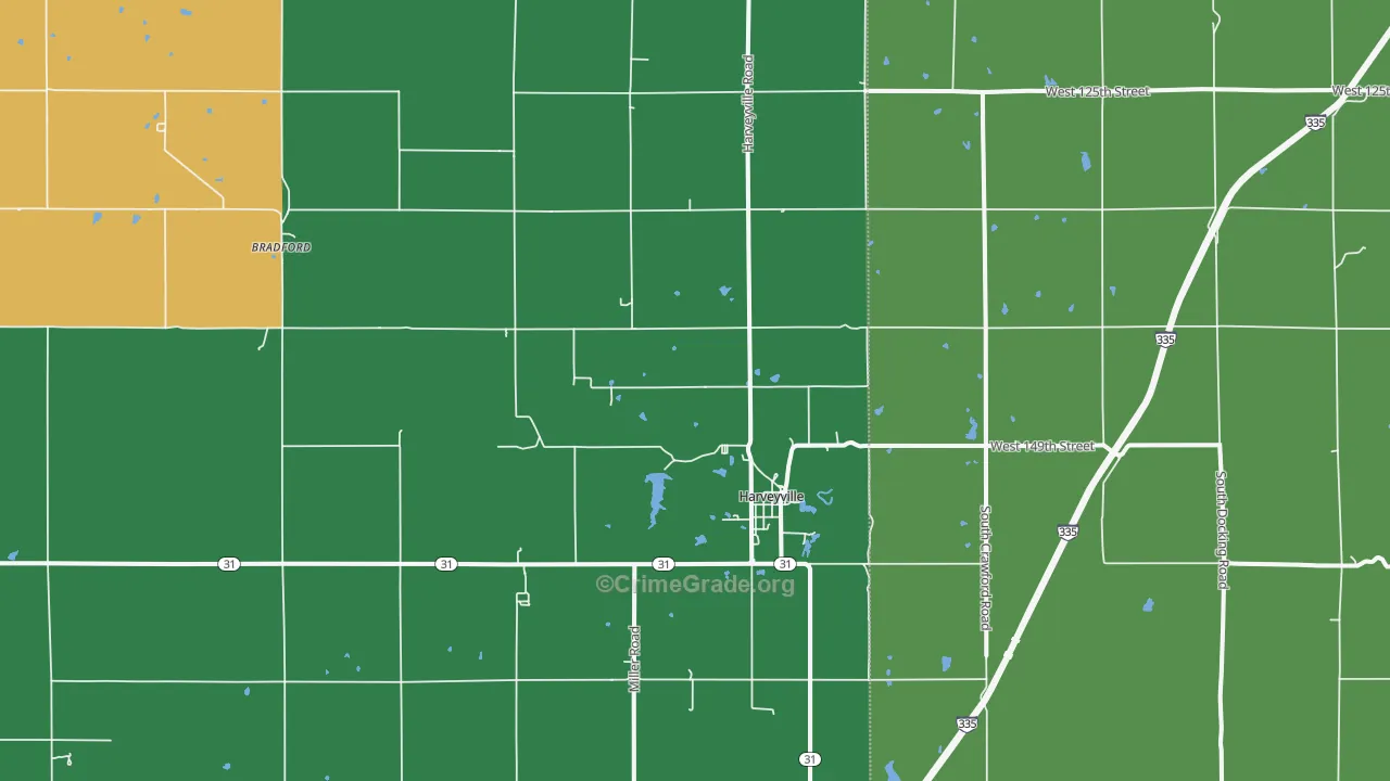 66431, KS Map of Theft Rates