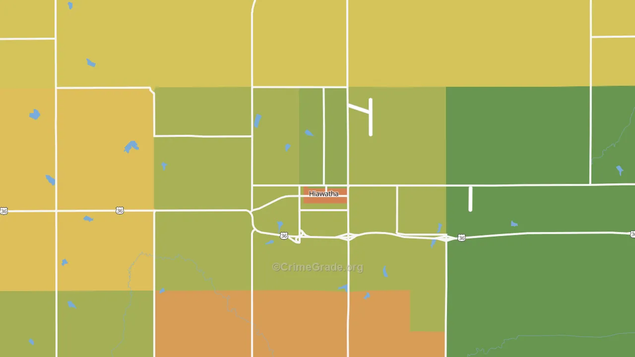 66434, KS Map of Theft Rates