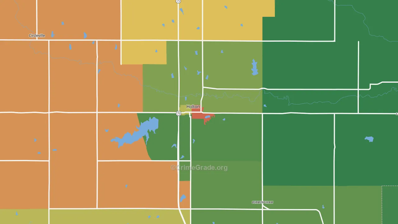 66436, KS Map of Theft Rates