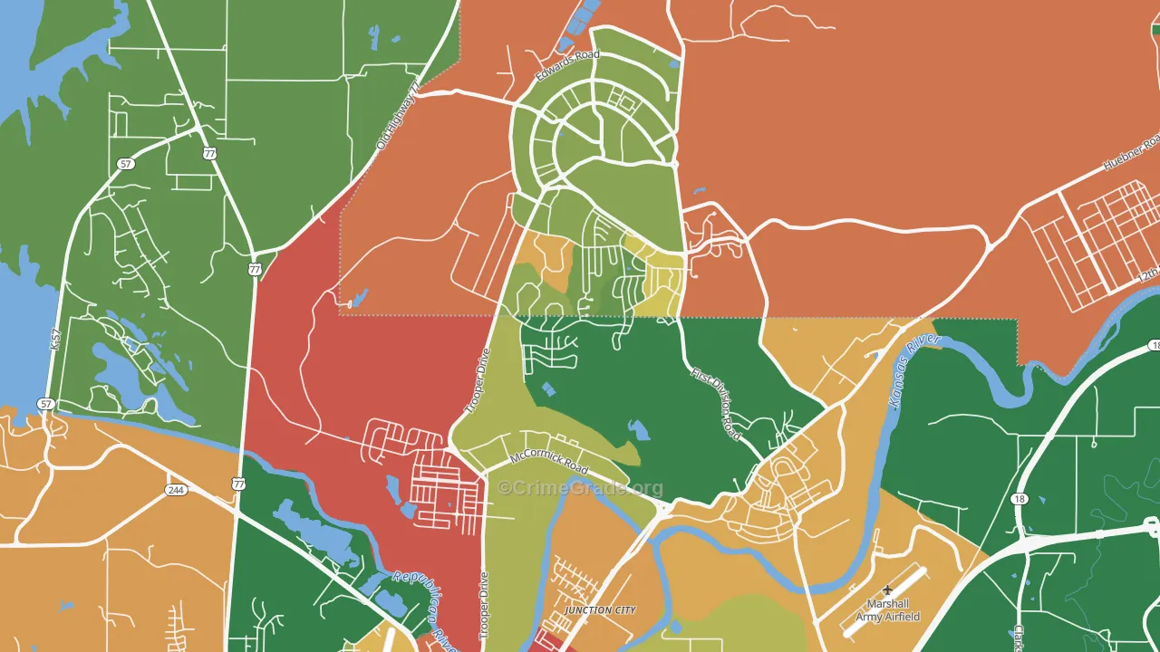 66442, KS Map of Theft Rates