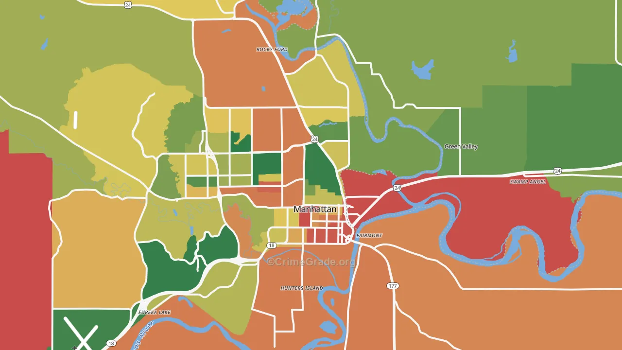 66502, KS Map of Theft Rates