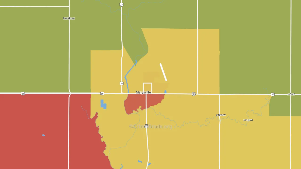 66508, KS Map of Theft Rates