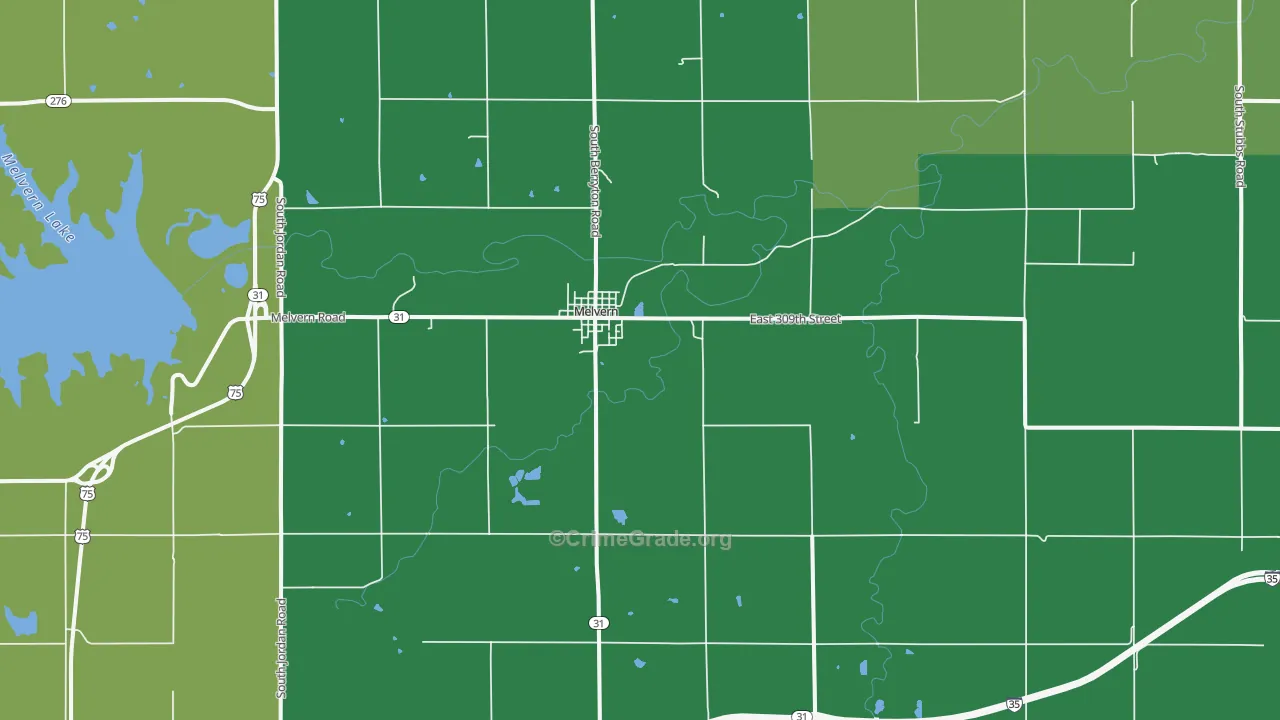 66510, KS Map of Theft Rates