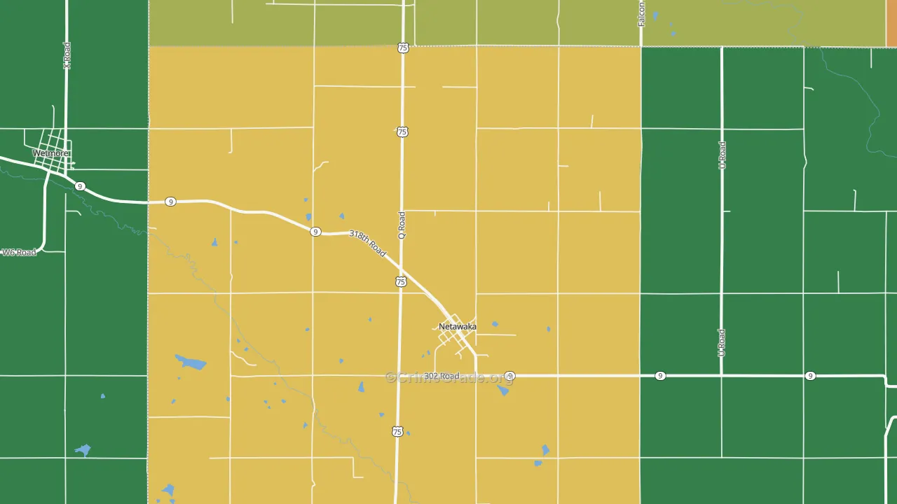 66516, KS Map of Theft Rates