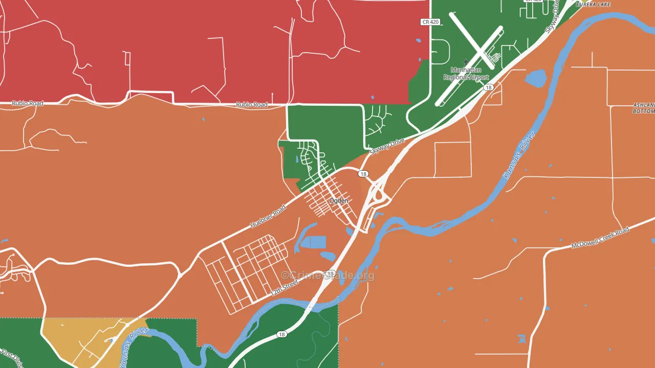 66517, KS Map of Theft Rates