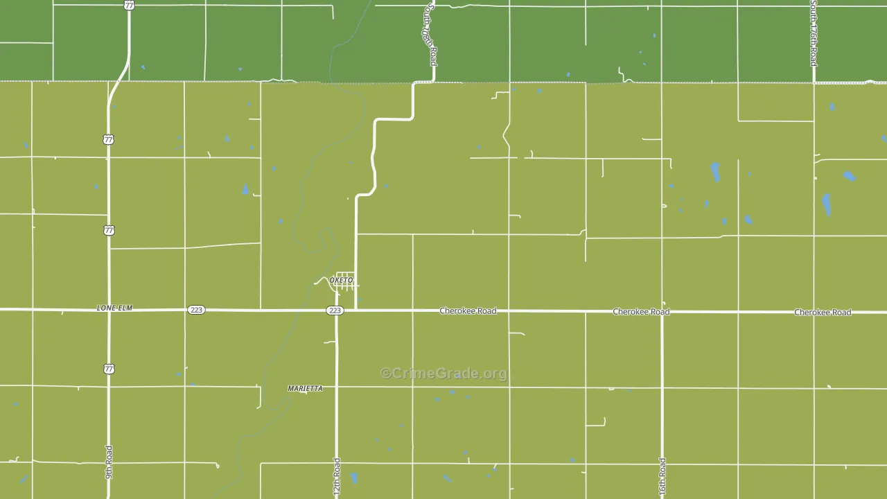 66518, KS Map of Theft Rates