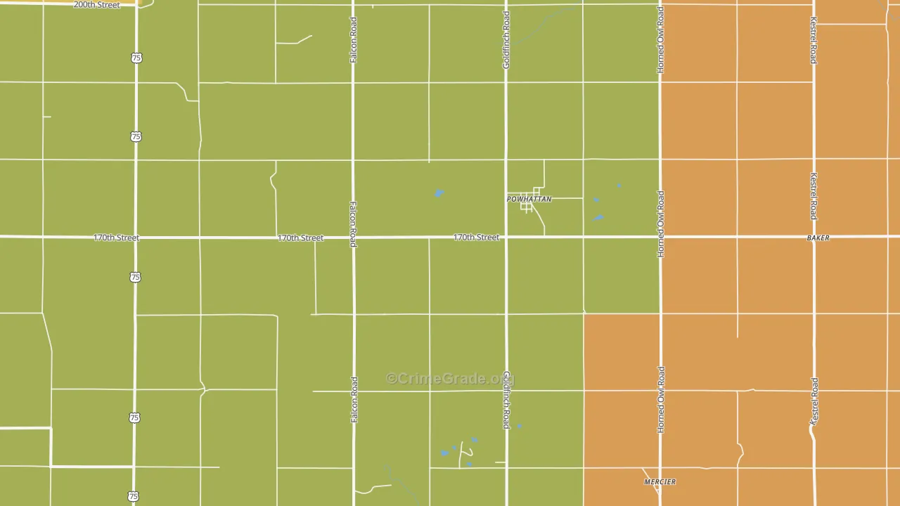 66527, KS Map of Theft Rates