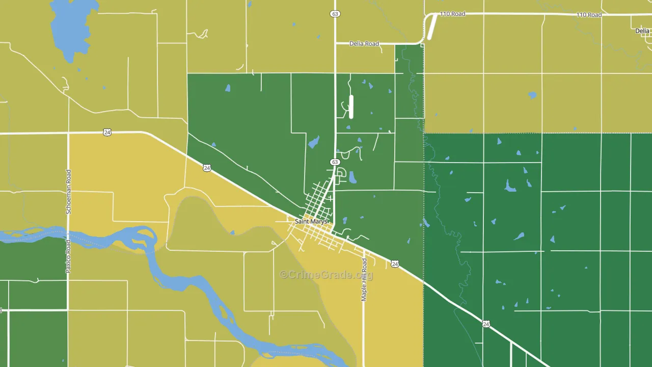 66536, KS Map of Theft Rates