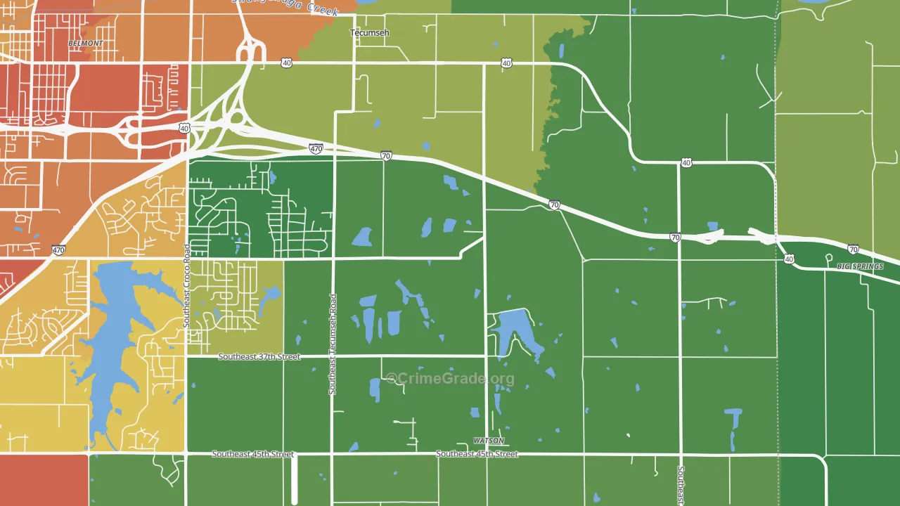 66542, KS Map of Theft Rates