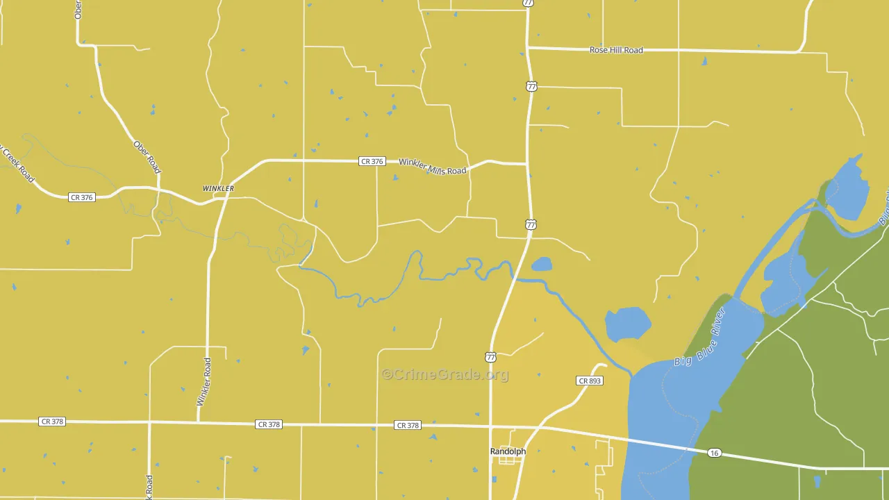 66554, KS Map of Theft Rates