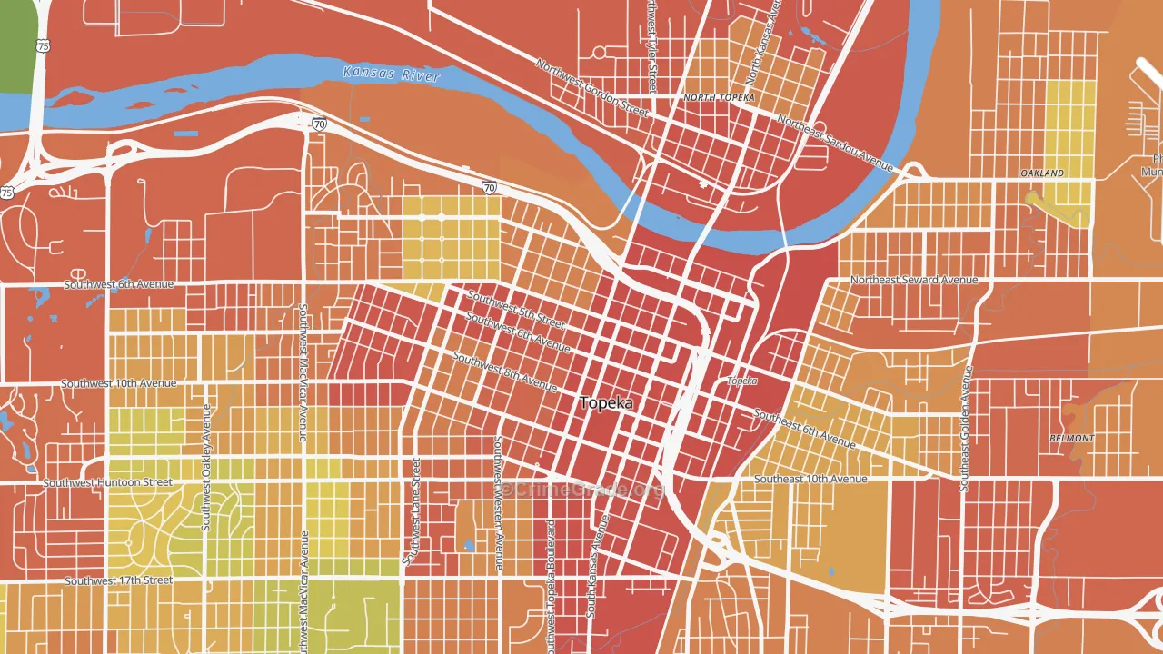 66603, KS Map of Theft Rates
