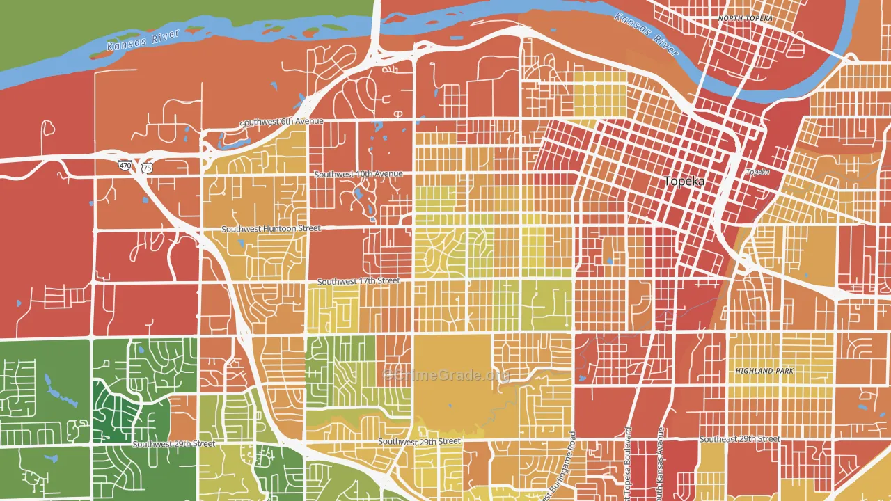 66604, KS Map of Theft Rates