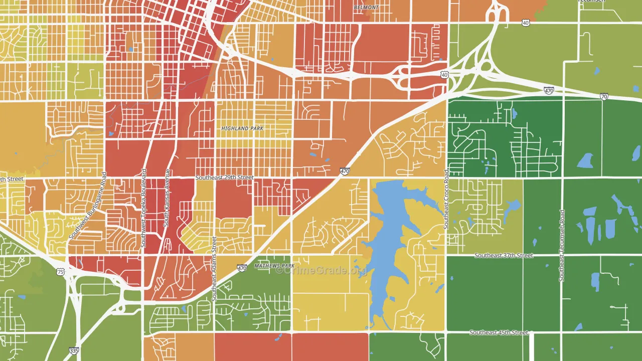 66605, KS Map of Theft Rates