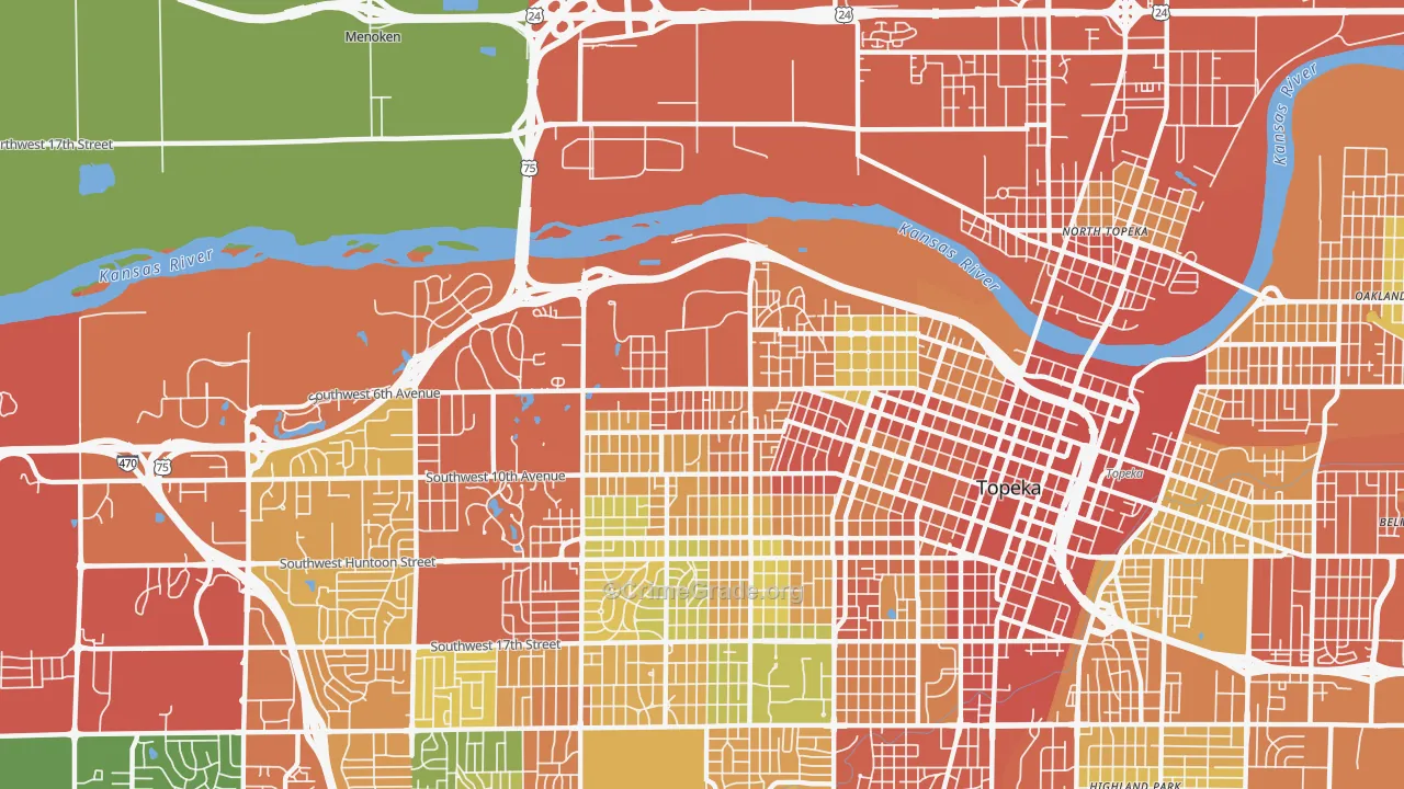 66606, KS Map of Theft Rates