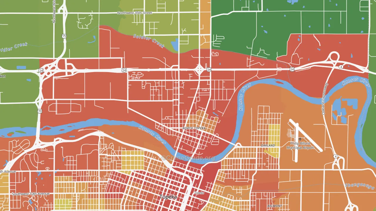 66608, KS Map of Theft Rates