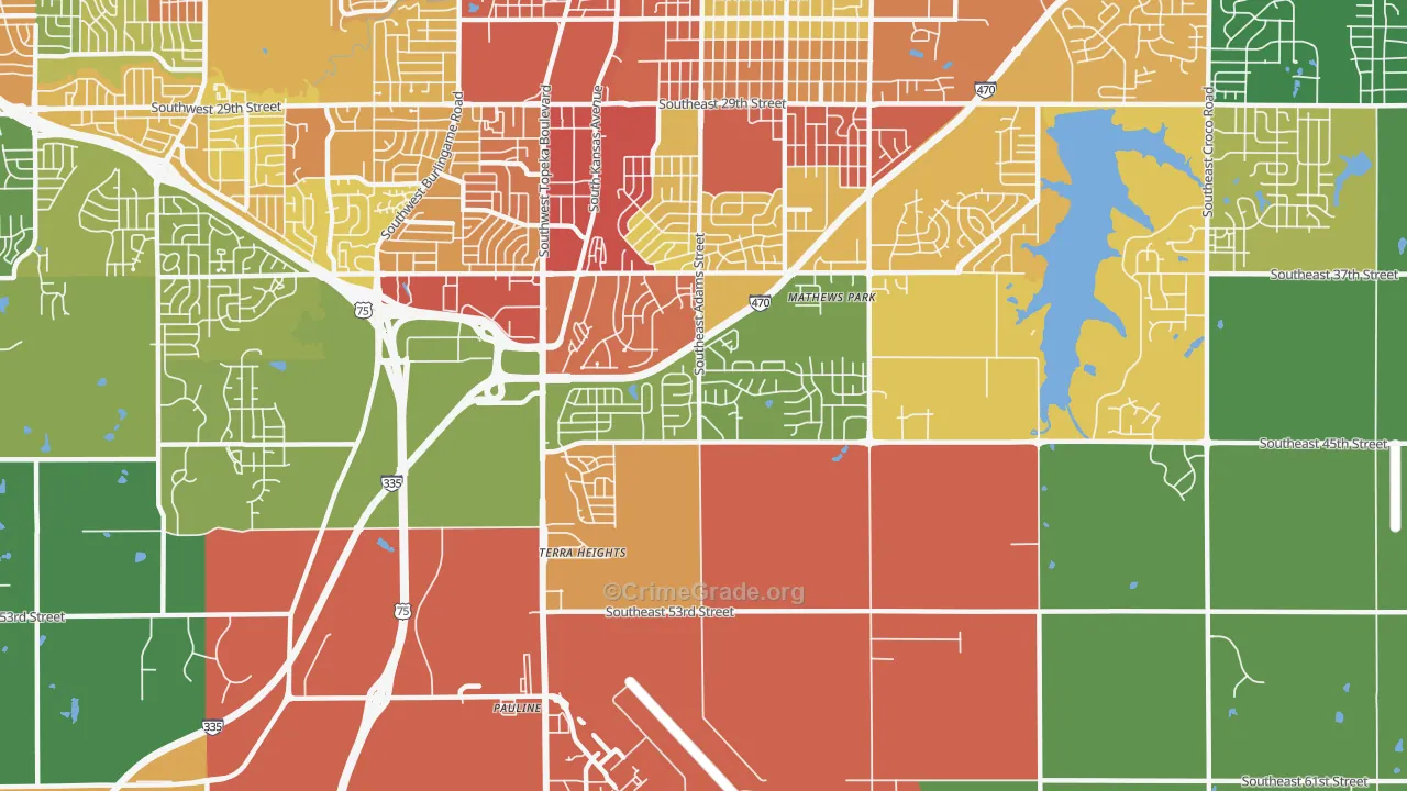 66609, KS Map of Theft Rates