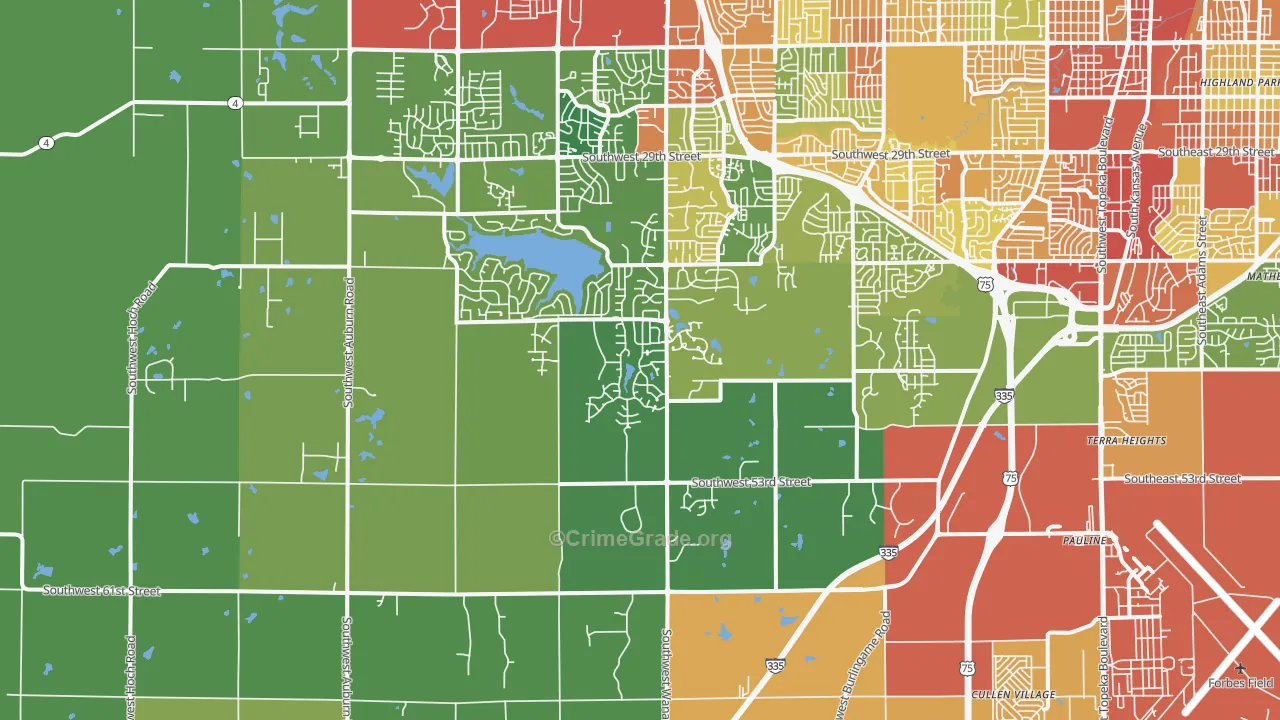 66610, KS Map of Theft Rates