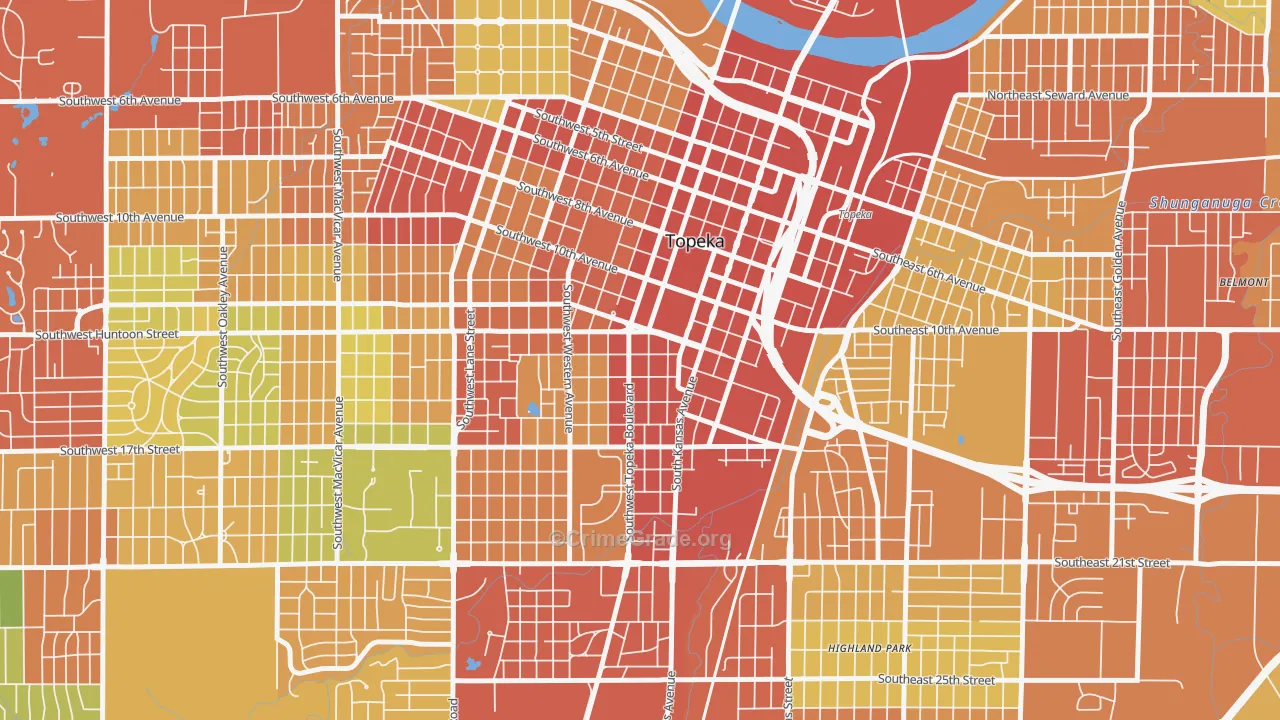 66612, KS Map of Theft Rates