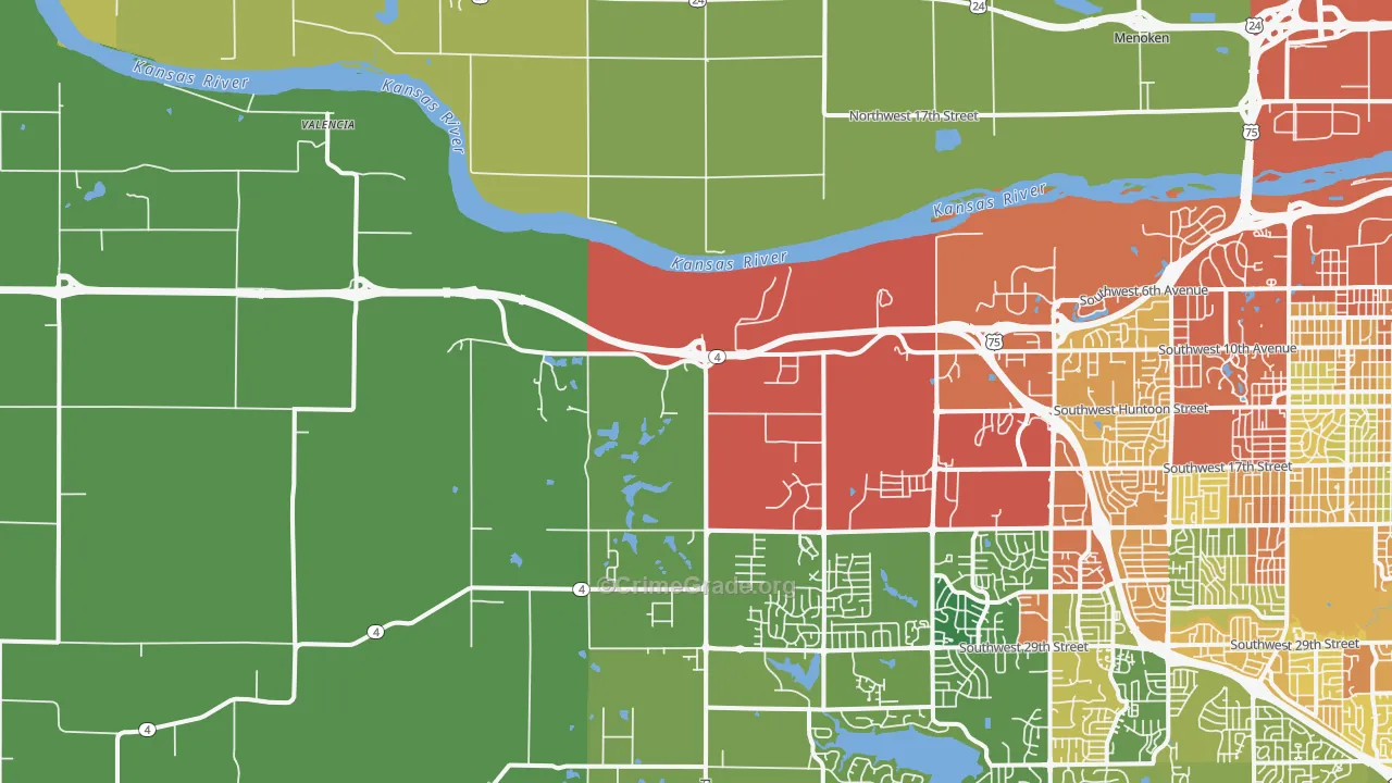 66615, KS Map of Theft Rates