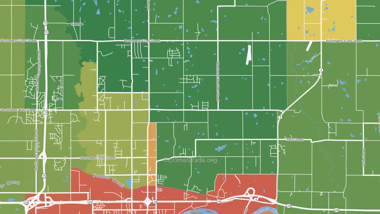 66617, KS Map of Theft Rates