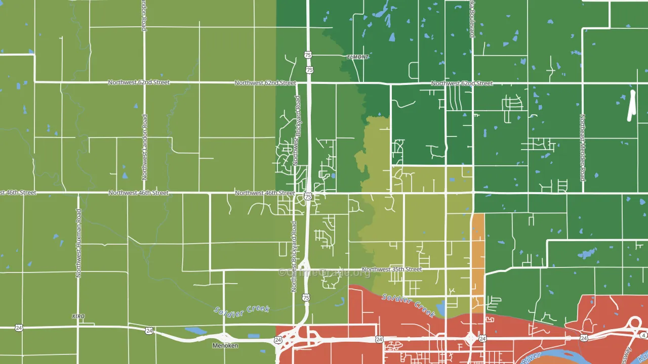 66618, KS Map of Theft Rates