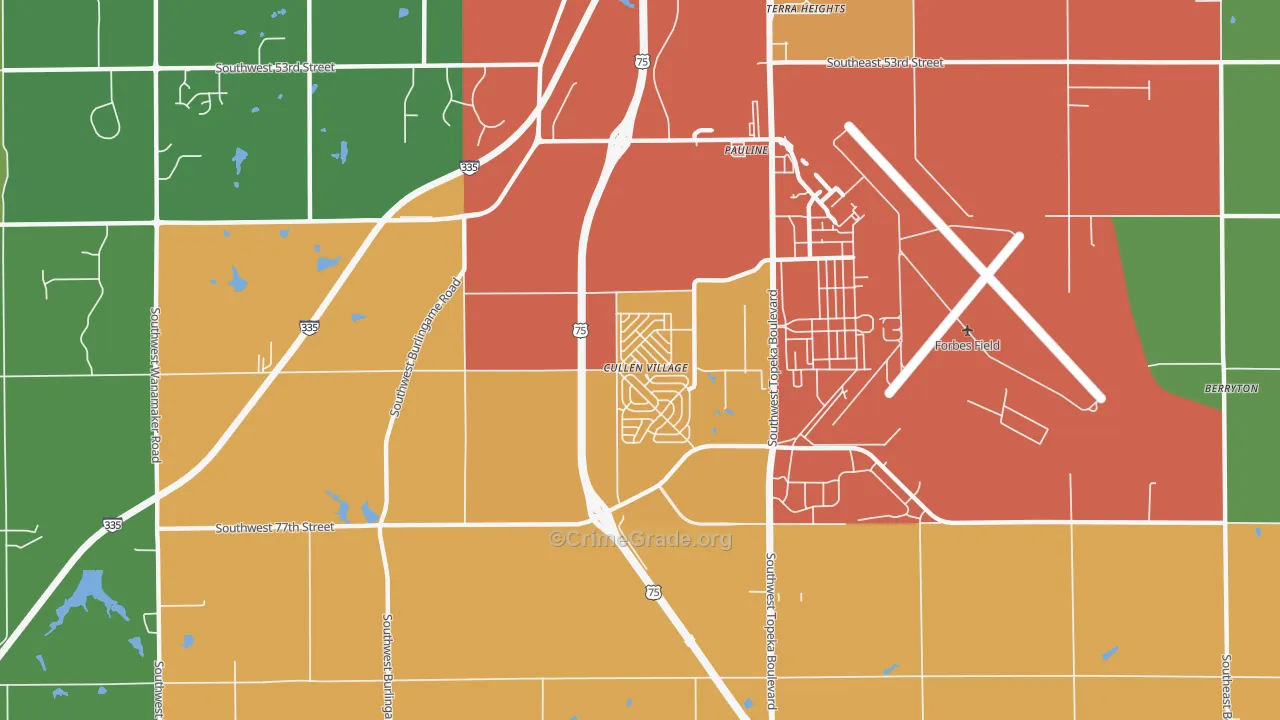 66619, KS Map of Theft Rates