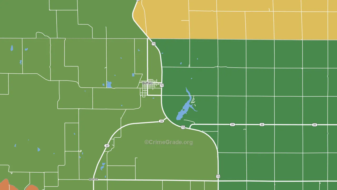 66717, KS Map of Theft Rates