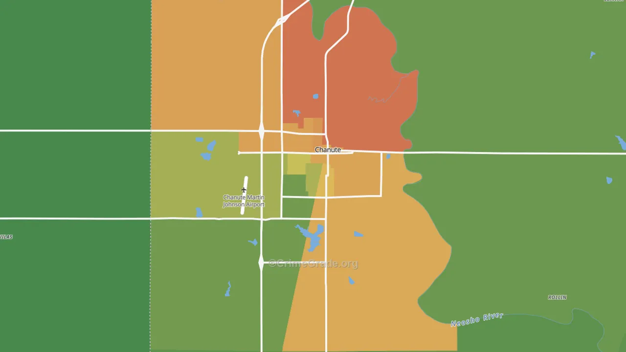 66720, KS Map of Theft Rates