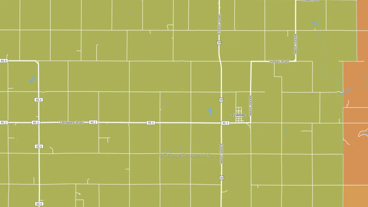 66732, KS Map of Theft Rates