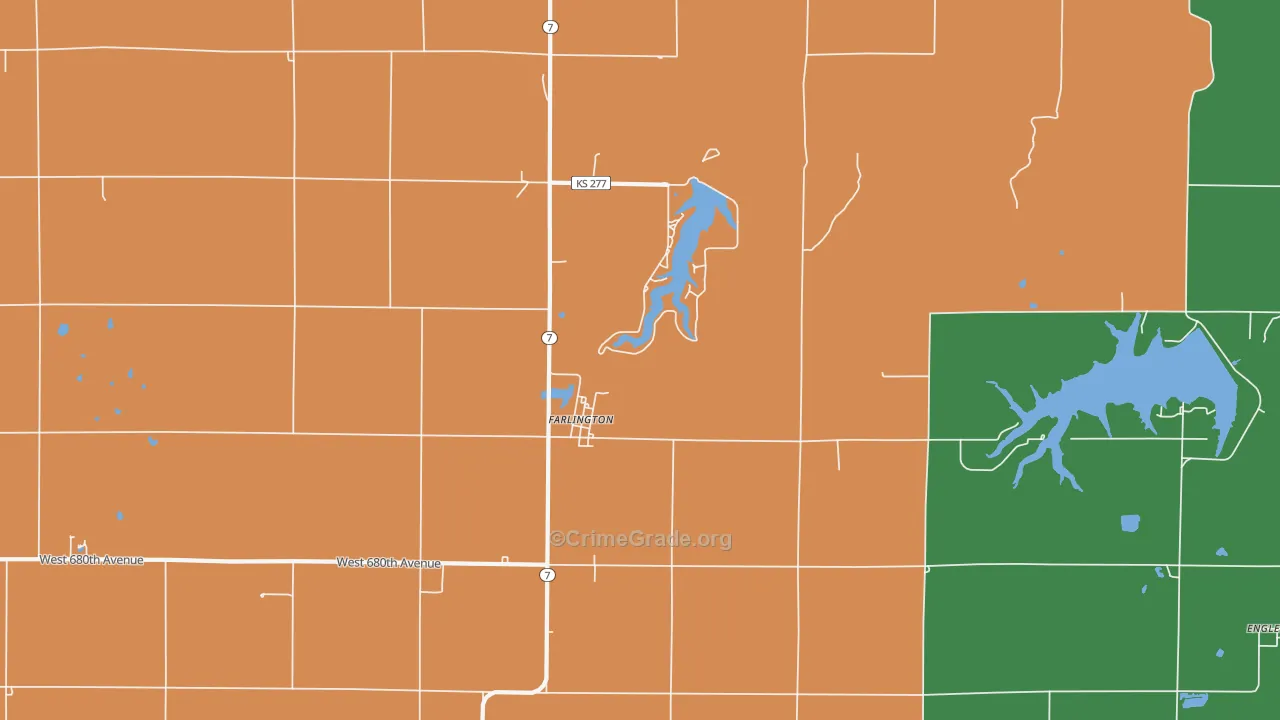 66734, KS Map of Theft Rates