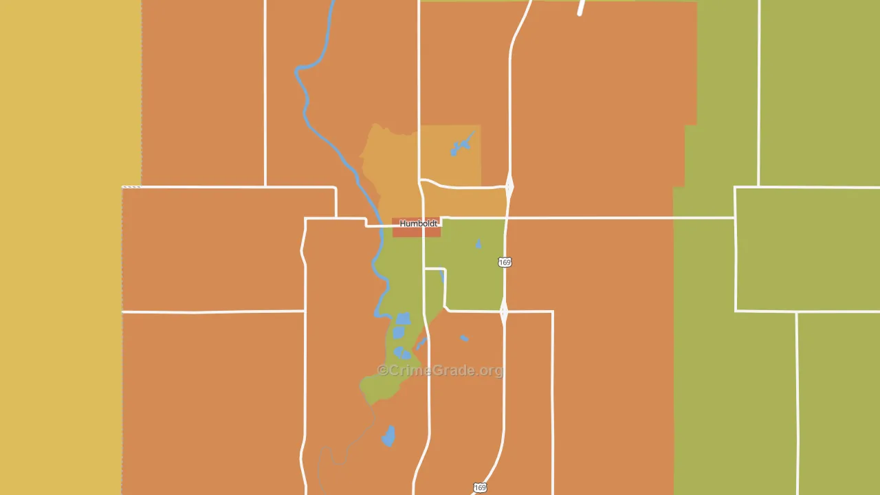 66748, KS Map of Theft Rates