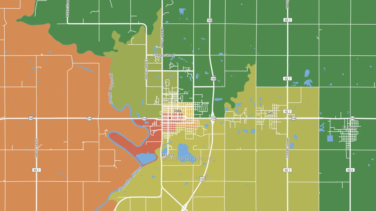 66749, KS Map of Theft Rates