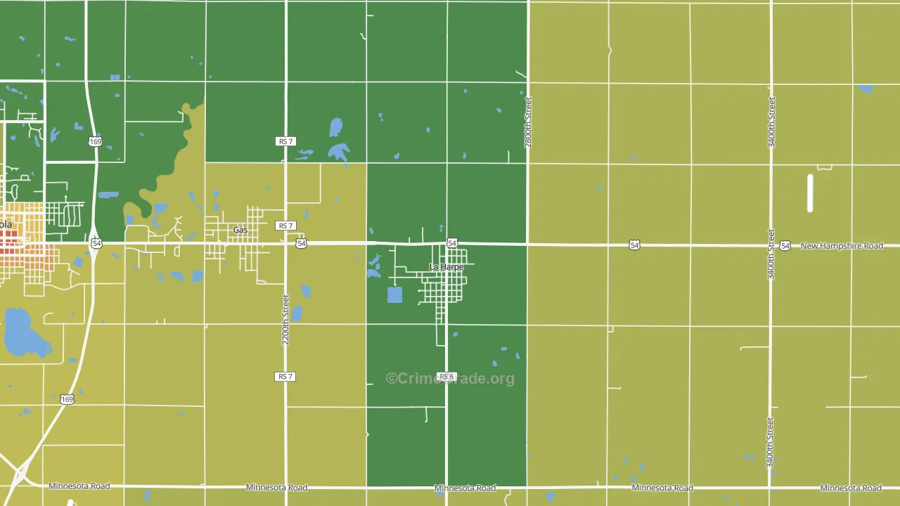 66751, KS Map of Theft Rates