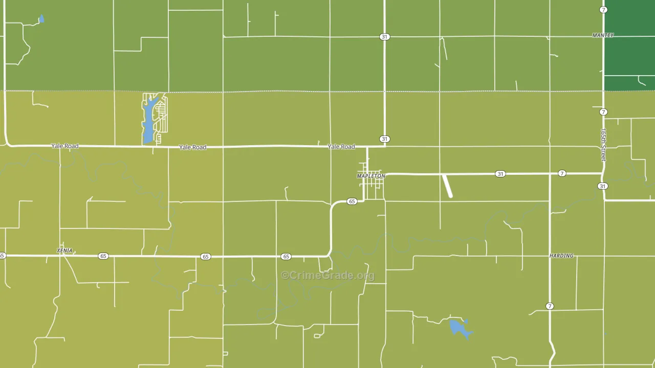 66754, KS Map of Theft Rates